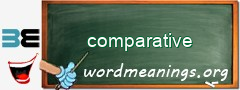 WordMeaning blackboard for comparative